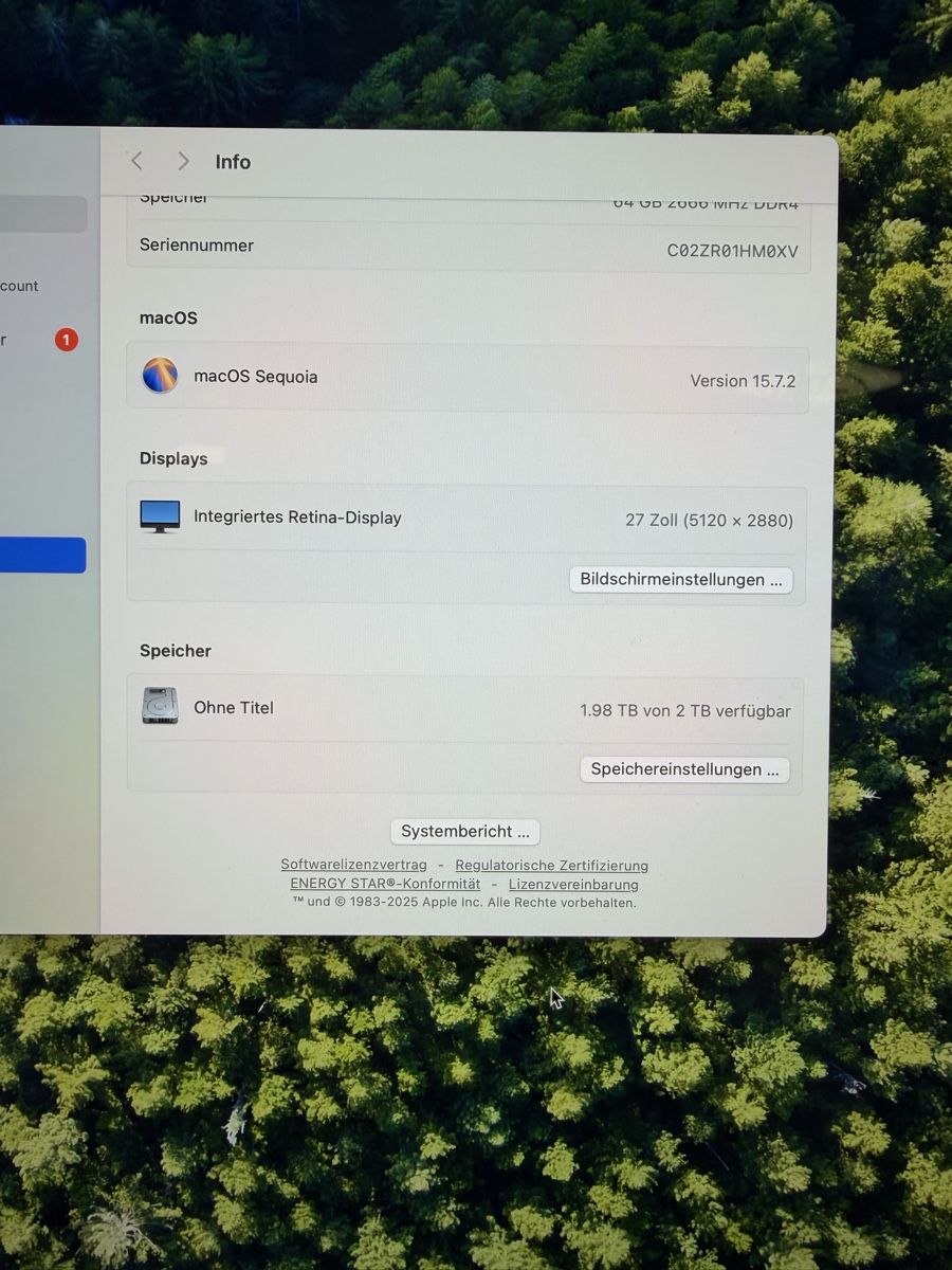 Apple PC: iMac Pro 27" 2017, 64GB Ram, 2TB SSD – Usato da Egliswil venduto da HolgerHermann 5