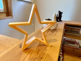 Star decoration silk effect