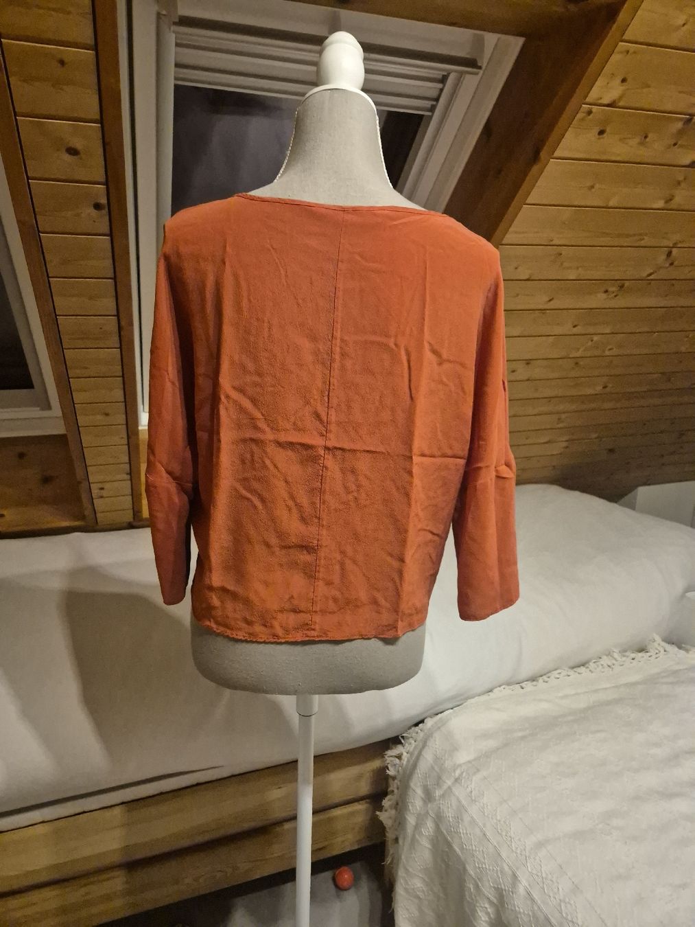 Zara Blusen: Zara Basic Bluse orange kurz geschnitten Grösse M Seide – Neu (gemäss Beschreibung) aus Zürich von Drago670 2