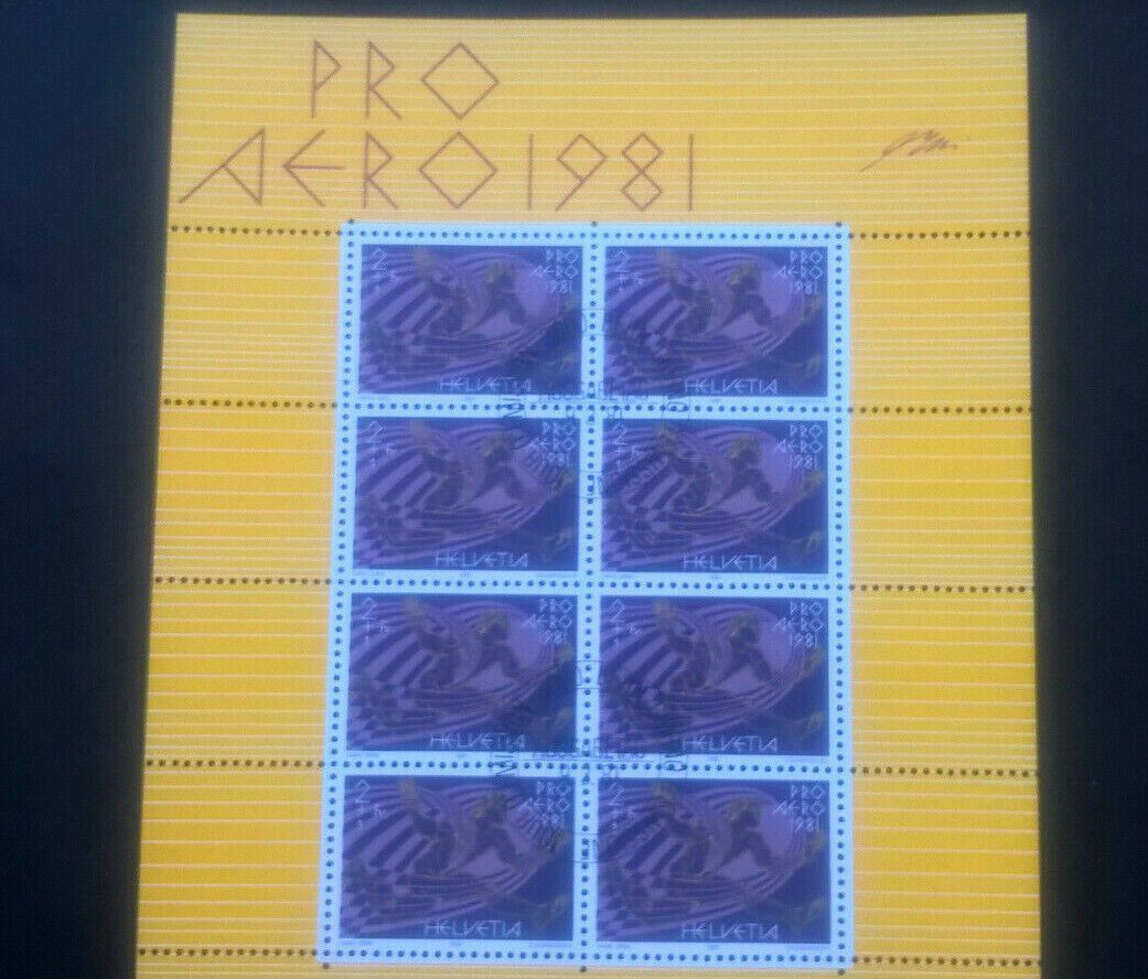 Alle Briefmarken: Schweiz 1981 Kleinbogen Pro Aero Erni Ersttagsstempel – Gebraucht aus Liestal von schnueps