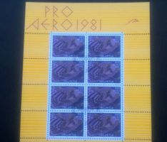 Schweiz 1981 Kleinbogen Pro Aero Erni Ersttagsstempel