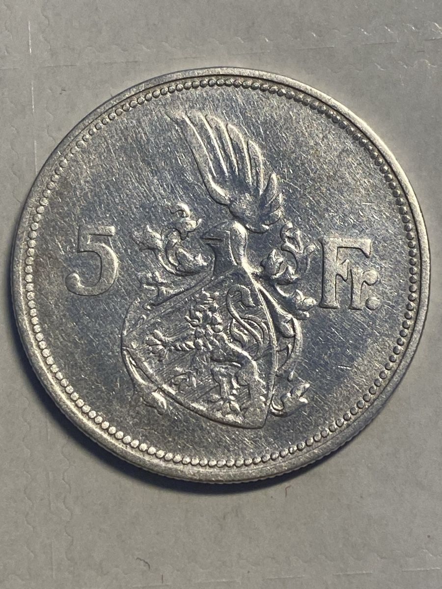 Tutti le monete: Luxembourg, 5 Francs 1929 argent – Usato da Corsier-sur-Vevey venduto da Ginoarturo 1