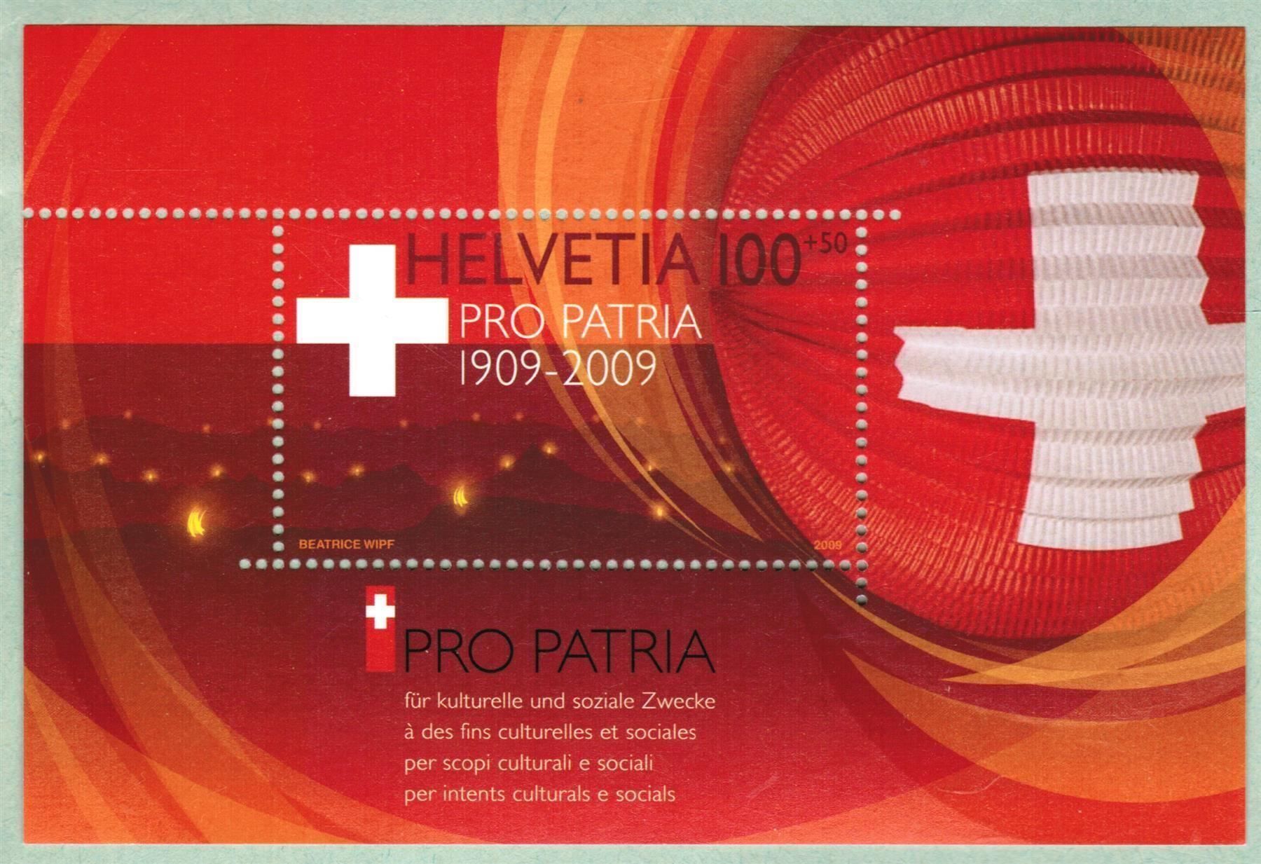 Tutti i francobolli: 2009  Sonderblopck   Pro Patria    postfrisch – Nuovo (secondo la descrizione) da Mellingen venduto da Ginger