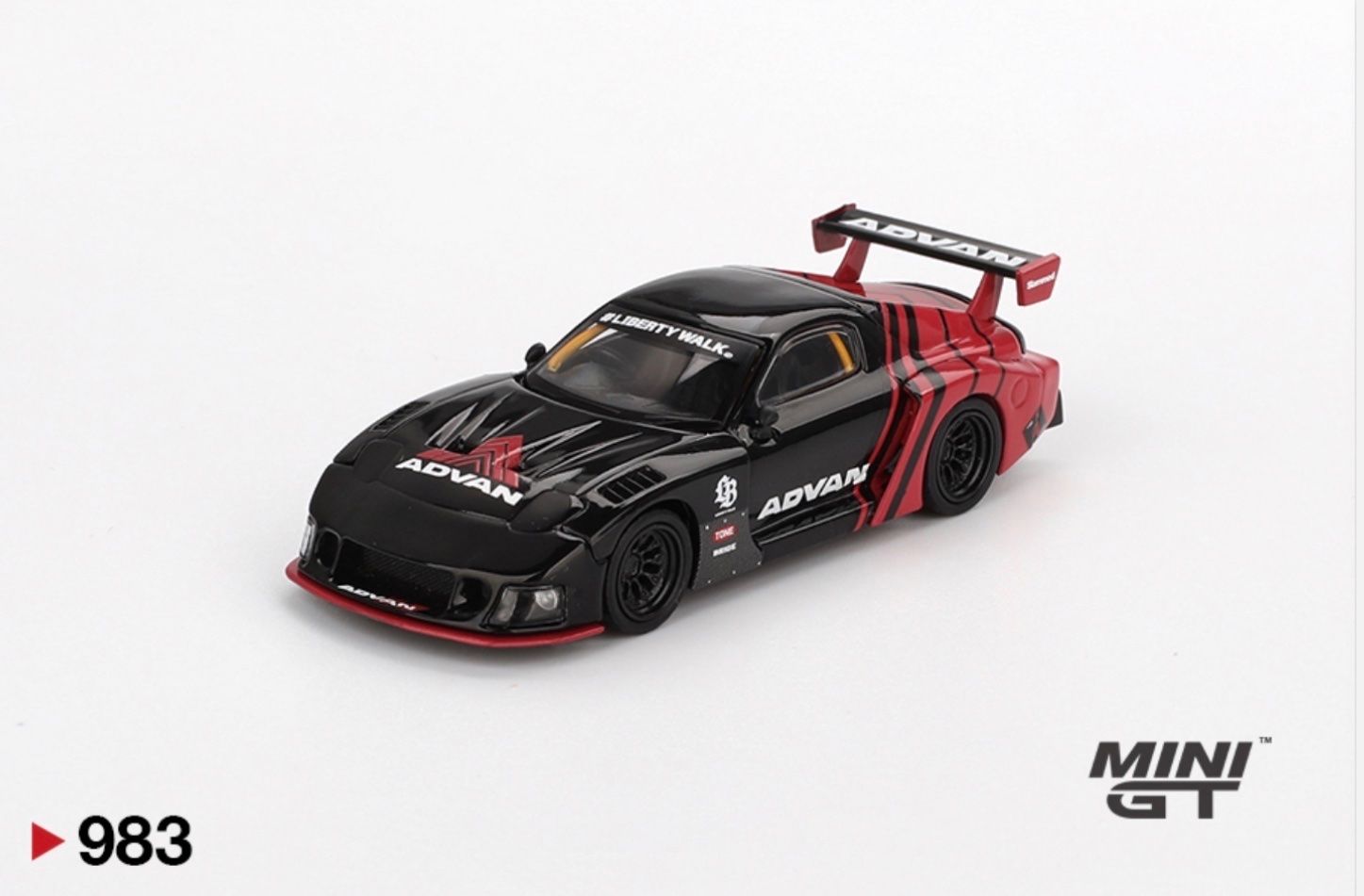 Mazda Modellini d'auto: Mazda RX-7 LB-Super Silhouette Advan 1/64 Mini GT – Nuovo e nell'imballaggio originale da Wohlen AG venduto da PrivatSammlung 1