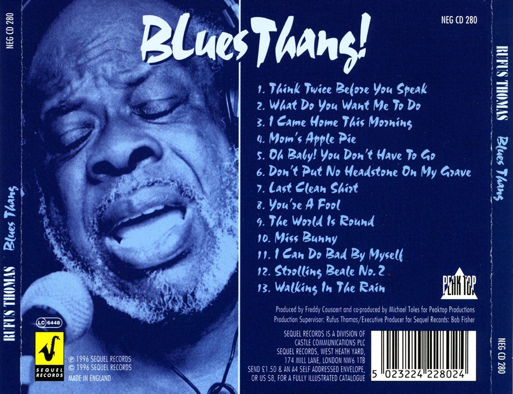 CD: Soul-CD:  Rufus Thomas "Blues Thang!" (Sequel) – Usato da Hochfelden venduto da mue_lhm9 4