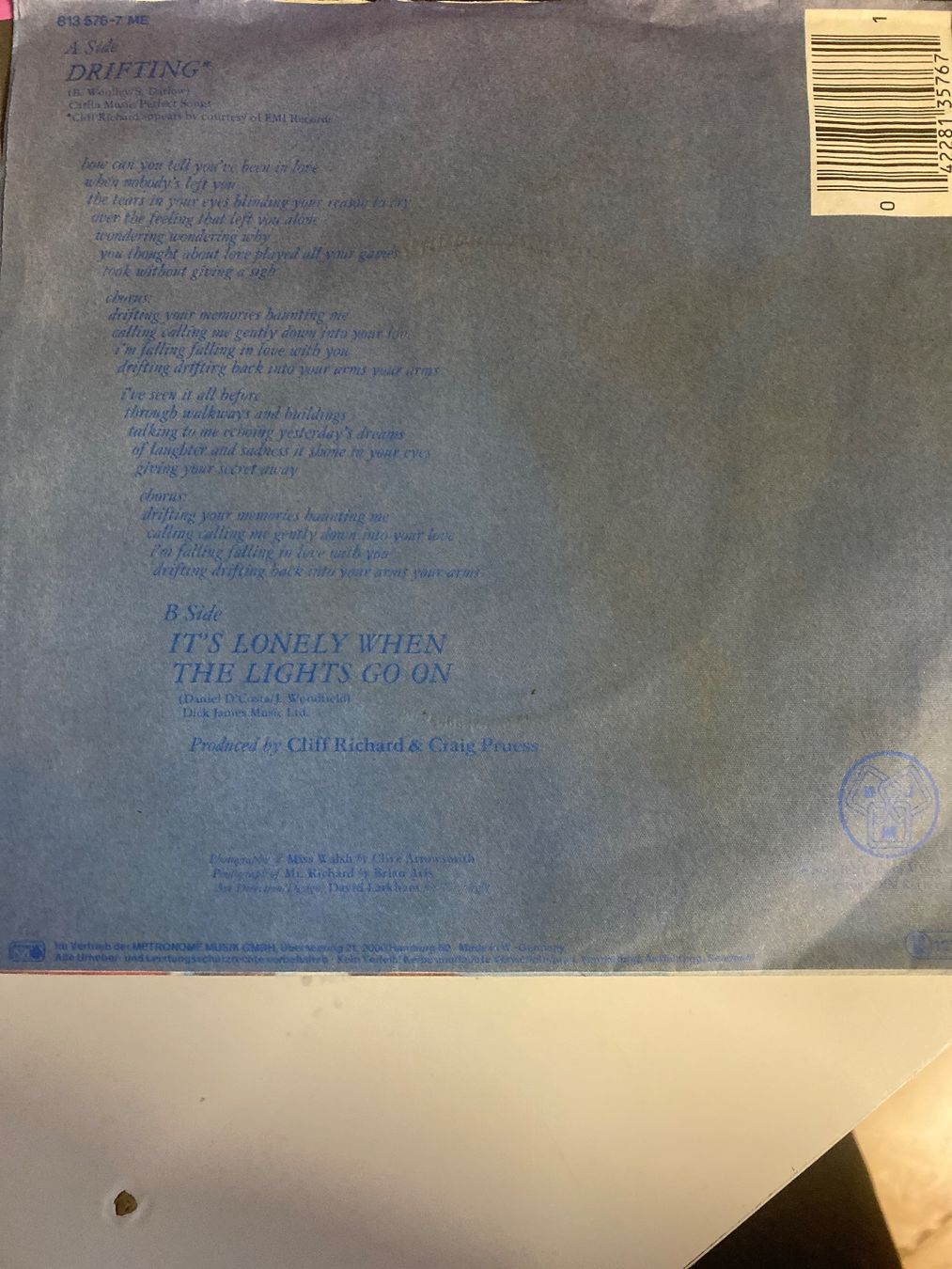 Dischi in vinile: Sheila & Cliff - Drifting - Vinyle 45 tours – Usato da Le Brassus venduto da cinema13 1