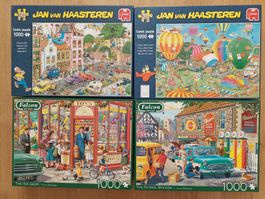 4 Puzzle je 1000 Teile von Jumbo ( van Haasteren und Falcon)
