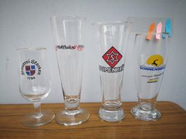 Biergläser Schweiz: Verschiedene Brauereien, 60-90er Jahre