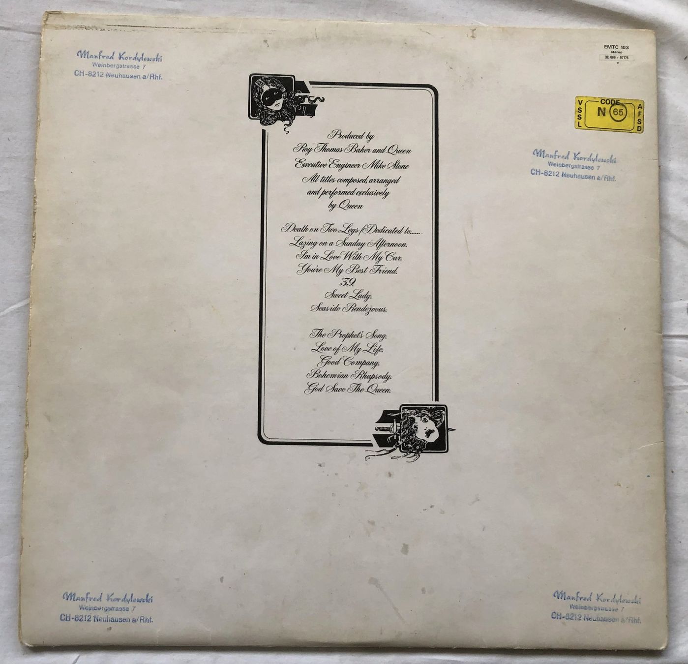 Dischi in vinile: Queen - A Night At The Opera - Schallplatte - LP – Usato da Schaffhausen venduto da durruti 4
