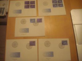 CH 1991 FDC Serie einzeln und 4er EUROPA AB NUR 75 RP
