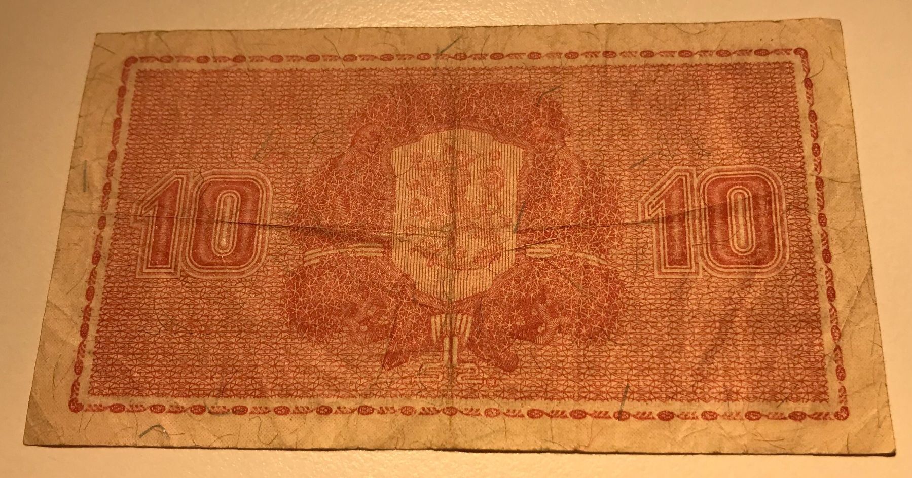 Banconote: Finnland 10 Mark 1945 – Usato da Algetshausen venduto da Carrhard 1