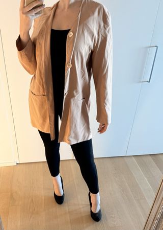 Seidenblazer gr 38 rosa altrosa blauer Business 100% Seide