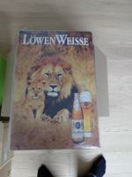 Löwen Weisse Blechschild, neuwertig, für Sammler!