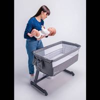 Lionelo Theo Concrete  Beistellbett, Grau