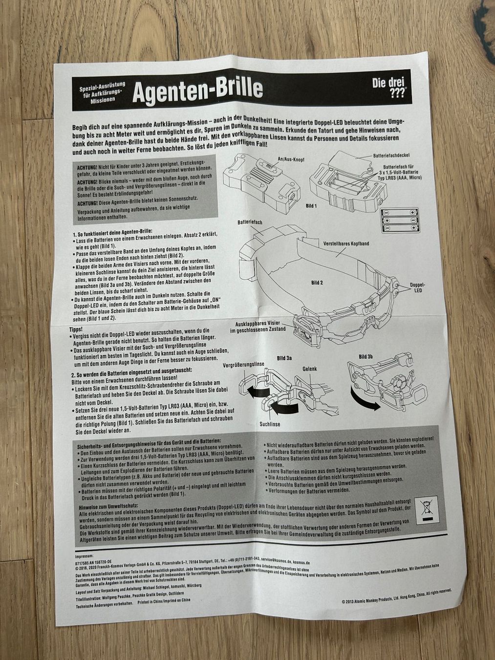 Kosmos Spielzeuge: Drei Fragezeichen Agentenbrille – Neu (gemäss Beschreibung) aus Gunzgen von ricco5 3