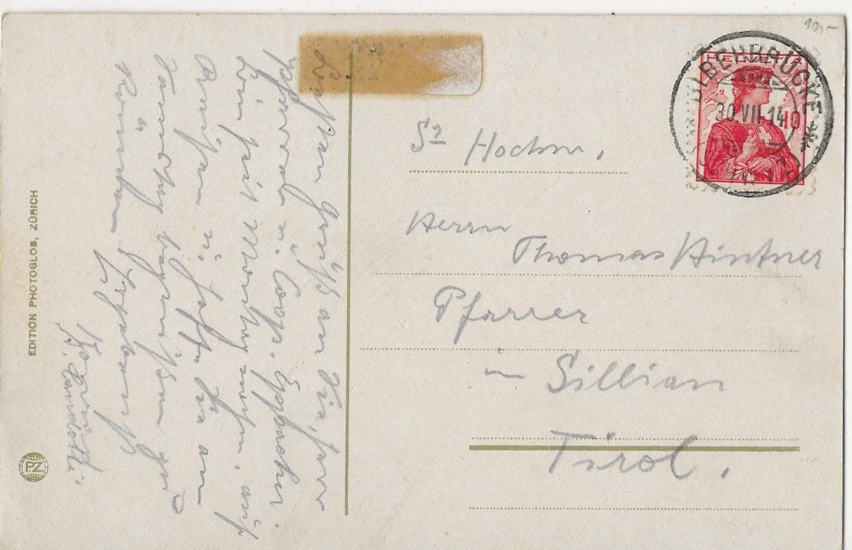 Ansichtskarten: Einsiedeln, 1914 – Gebraucht aus Frauenfeld von Merk52 1