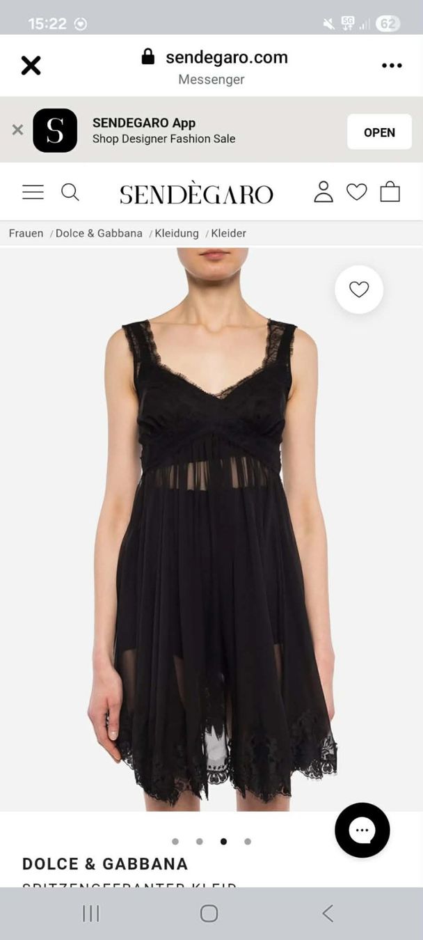 Dolce & Gabbana Vestiti: Dolce & Gabbana Spitzengefranter Kleid – Usato da Saas Grund venduto da IvanaXY 8