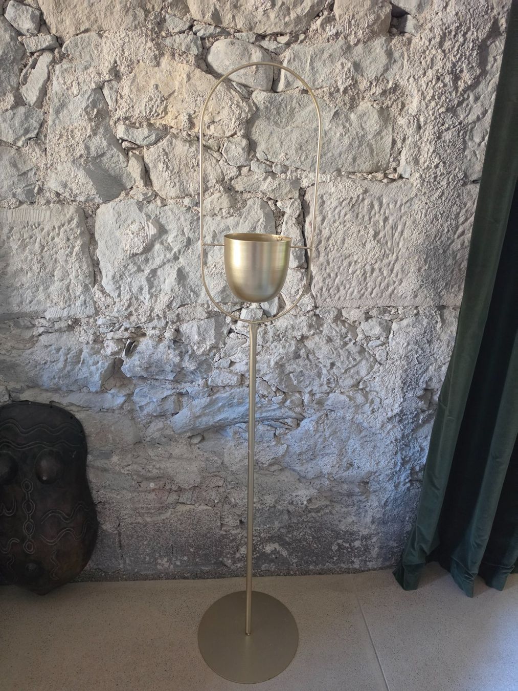 Vasi per fiori: Metall-Blumenständer / Übertopf goldfarben – Usato da Zürich venduto da Palapine 1