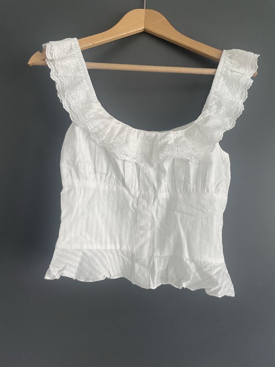 Top: Rihoas white square tank top – Nuovo e nell'imballaggio originale da Interlaken venduto da sa.manta