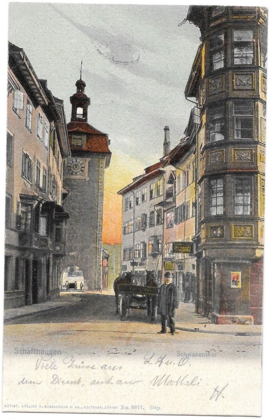 Ansichtskarten: Schaffhausen Schwabentor Feldpoststempel – Gebraucht aus Olten von clotaldi