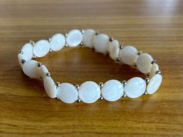 Armband Armreif Armring Perlmutt Muschel Vintage 60er 70er