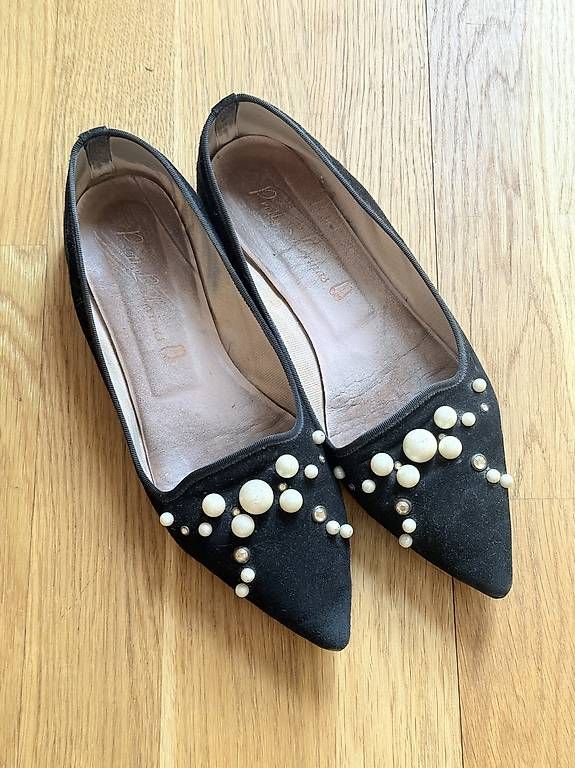 Scarpe da donna: BLACK EMBELLISHED BALLET FLATS – Usato da Genève venduto da ech_96wh