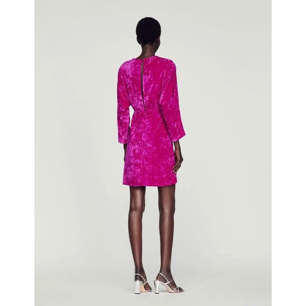 Sandro Kleider: SANDRO Traum mega Samtkleid, Fuchsia/Magenta Gr.  36 – Neu (gemäss Beschreibung) aus Meiringen von snahhanssnah 7