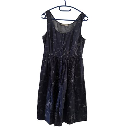 Retro Vibe Sugarhill Sweet Summer Blue Cotton Dress M L