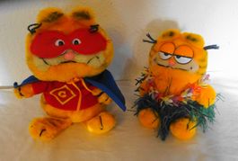 2 x Garfield Plüschfiguren vintage 1981