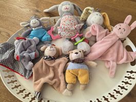 7 Stofftiere für Babys