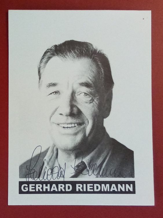 Gerhard Riedmann 1925-2004 Autogramm Fotopostkarte 10x15cm | Kaufen auf ...