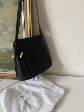 Vintage Longchamp Handtasche, blau, Top Zustand, zeitlos!