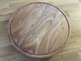 Holz-Drehteller/ Servierteller, Durchmesser 41cm, neu