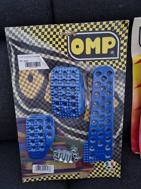 OMP Tutti pezzi di ricambio auto: OMP Alupedal-Set in diversen Farben – Nuovo e nell'imballaggio originale da Neunkirch venduto da shrooms