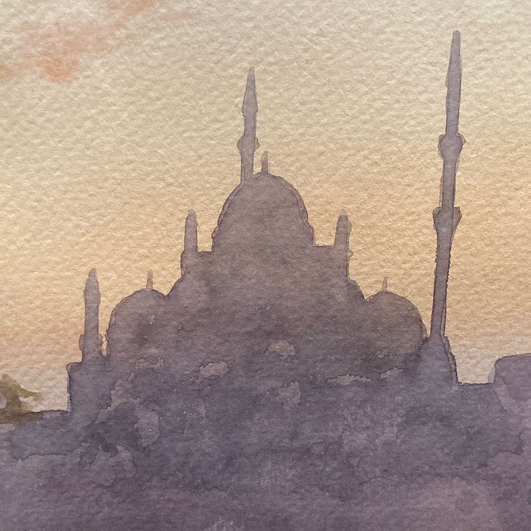 Gemälde: Original Aquarelle Edwin Lord Weeks, Istanbul, ca 1890. – Gebraucht aus Luzern von downtonabbey 4