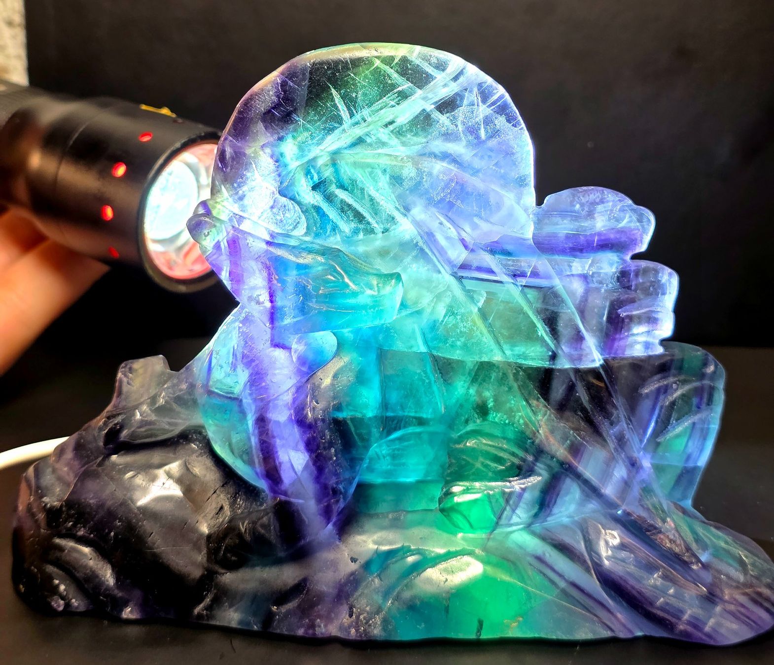 Minerali & Pietre curative: Mystischer hochwertiger Fluorit Drache A 582g – Nuovo (secondo la descrizione) da Matzingen venduto da Shay_Crystalz 1