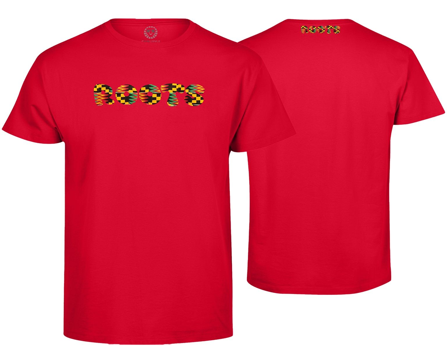 T-Shirts: Roots Premium Tshirt mit Kente - Rot – Neu und originalverpackt aus Regensdorf von StyleTown