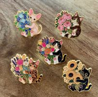Set 5x Pin Katzen