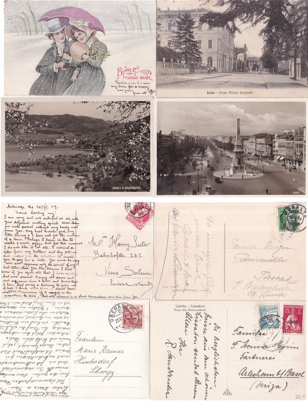 Cartoline postali: 25 Stk. Alte Ansichtskarten, Ausland, CH – Usato da Münchwilen AG venduto da Nesar 1