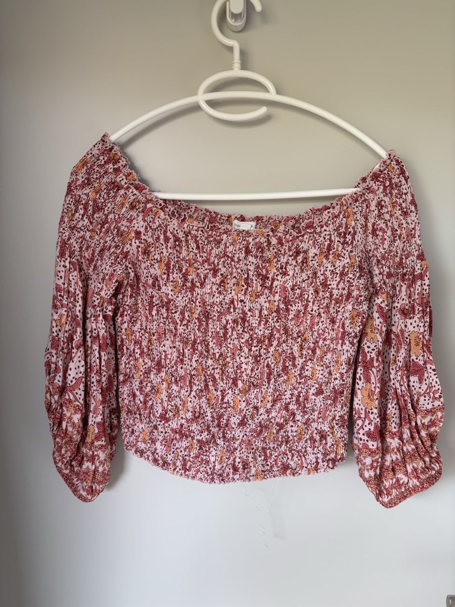 Camicette: Poupette St Barth Bluse Pink geblümt Puffärmel – Usato da Winkel venduto da Zimtguetzli 4