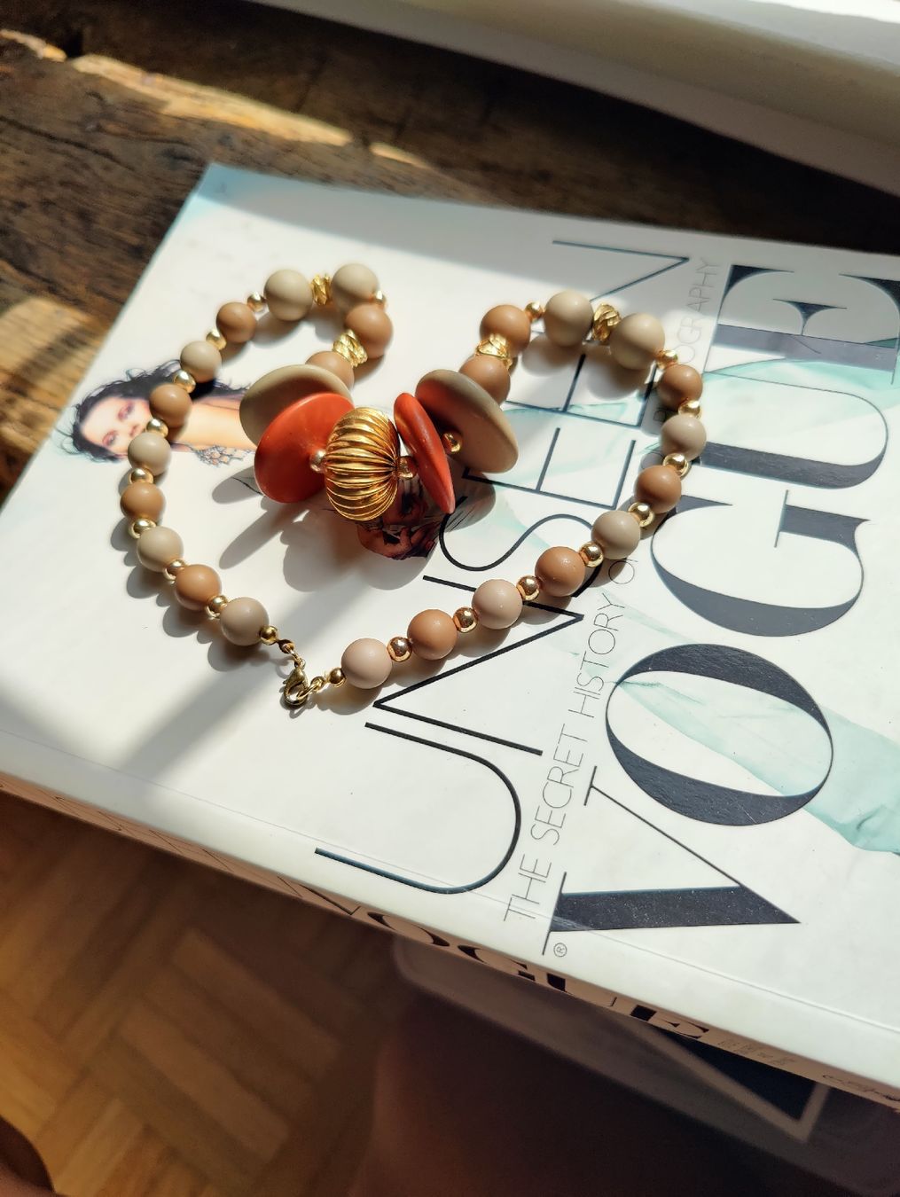 Catenine: Vintage Beaded Statement Necklace Multicolour – Usato da La Tour-de-Peilz venduto da dAutrefois 2