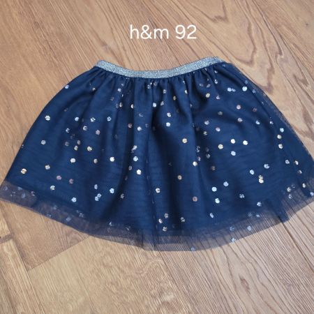 Tüllrock H&M dunkelblau mit Punkten Grösse 92 gebraucht