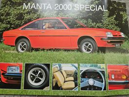 Opel Manta 2000 Special  Prospekt 1978 xx