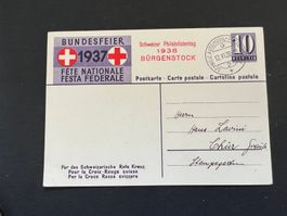 Bundesfeierkarte 1937 Bürgenstock Stempel  (E1097)