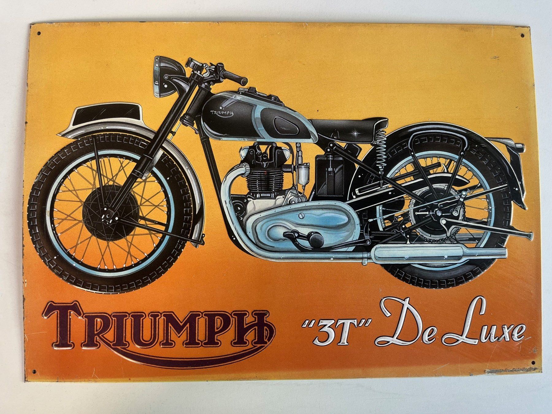 Triumph Insegne: Markenschild TRIUMPH  "3T De Luxe" – Usato da Termen venduto da dagi94