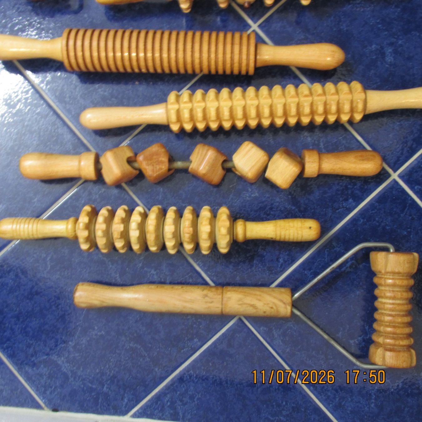 Massagegeräte: Holz Massage Rollen Set 7 Stk. gebraucht – Gebraucht aus Galgenen von Forflowers 4
