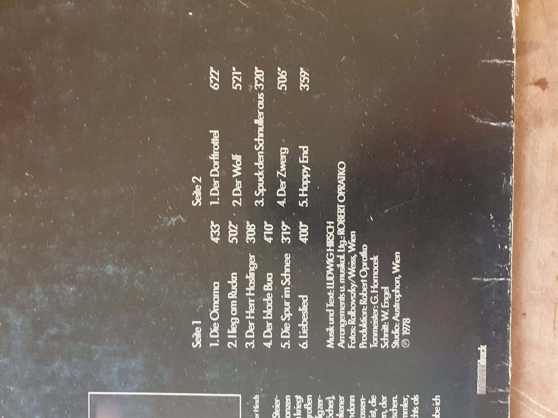 Schallplatten: LP Ludwig Hirsch dunkegraue Lieder – Gebraucht aus Zürich von loosebone 3
