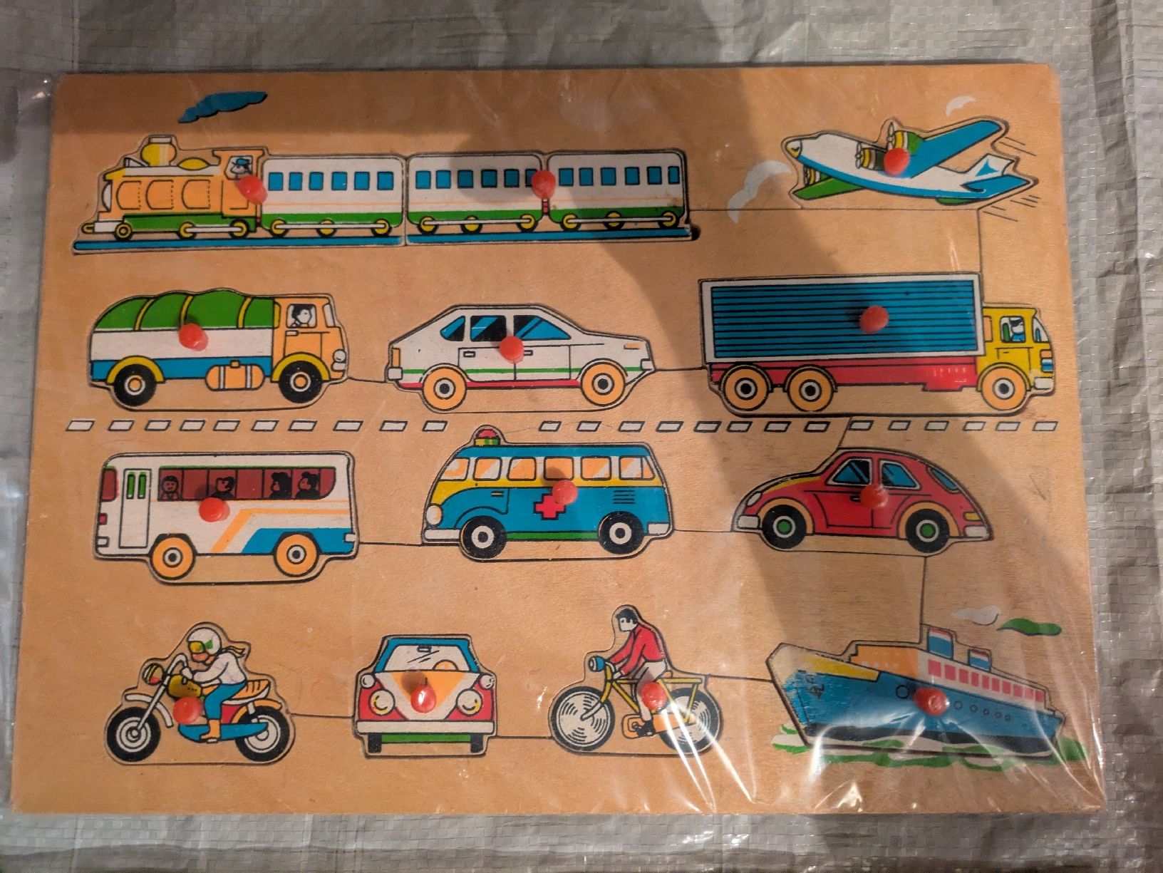Puzzle: Lot de 3 puzzles en bois pour enfants - Simplex – Usato da Echallens venduto da VintageMann 2