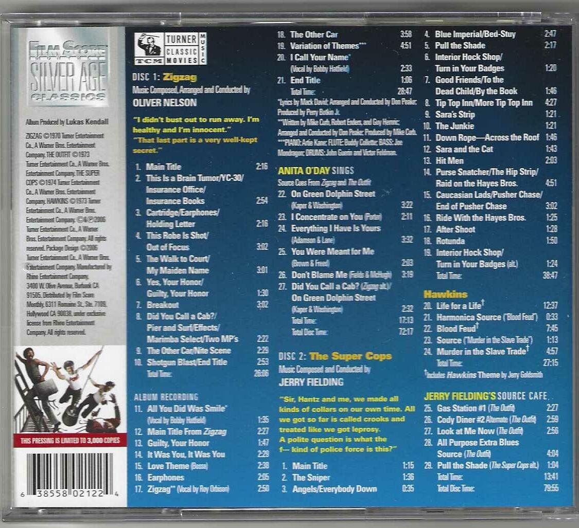 CDs: Oliver Nelson & Jerry Fielding - Zig Zag / The Super Cops – Gebraucht aus Genève von CDLPBookS 1