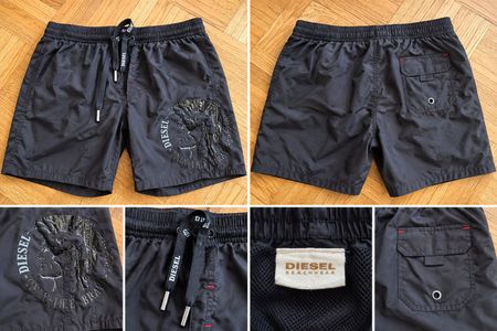 Short de bain Diesel noir, parfait pour l'été! Taille M